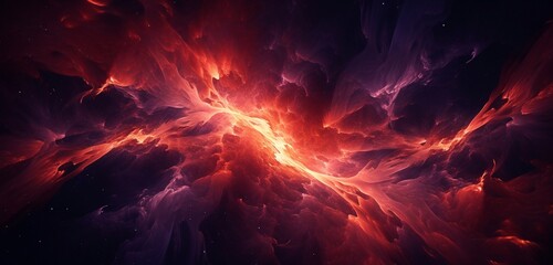 Wall Mural - an immersive digital abstract background featuring a fusion of fiery reds