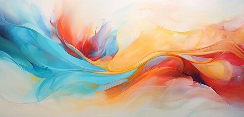 Wall Mural - conceptual abstraction of emotions and thoughts captured in a whirlwind of expressive strokes and a 