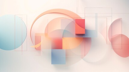 Wall Mural - conceptual abstraction of harmony and balance showcased in an arrangement of geometric shapes and so