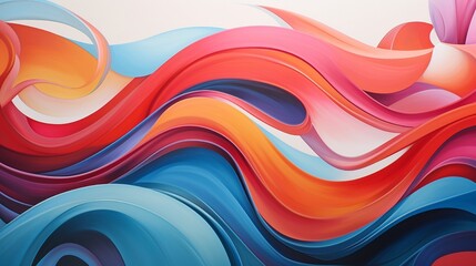 Wall Mural - conceptual abstraction of resilience and strength depicted in bold, intersecting lines and vibrant, 