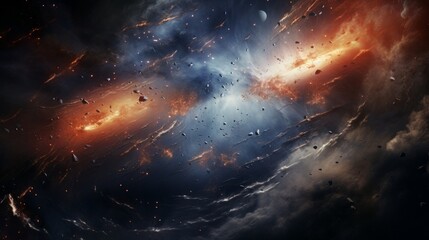 Wall Mural - galaxies colliding