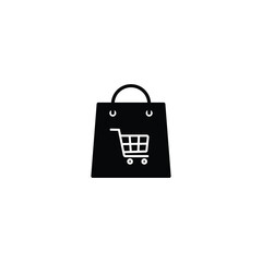 Poster - Shopping icon, shopping bag sign vector for web site Computer and mobile app