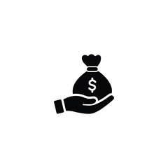 Poster - Hand holding dollar money icon vector for web site Computer and mobile app