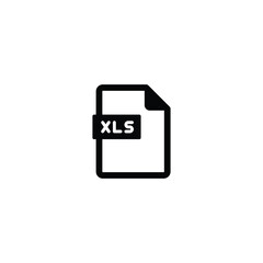 Poster - XLS document icon, XLS document sign vector for web site Computer and mobile app