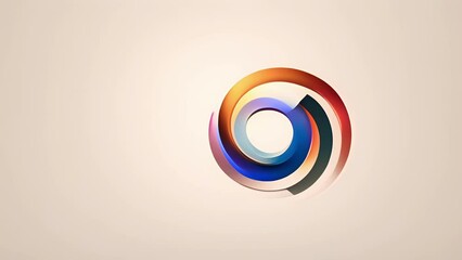 Wall Mural - Minimal animation of an expanding circle, symbolizing infinite possibilities.