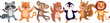 Vector Set of cute dancing animals