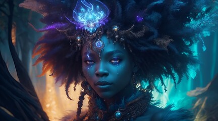 afrikan woman shaman fantasy