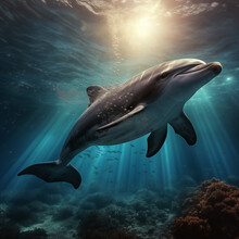Authentic Canon 5D M IV Captured Dolphin Image with a 24 Lens