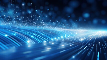Poster - digital technology speed connect blue background, cyber nano information, abstract communication,