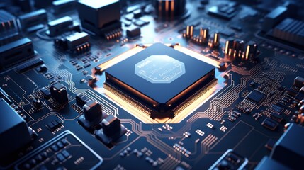 Poster -  microprocessor system, cyber technology, 