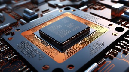 Poster -  microprocessor system, cyber technology, 