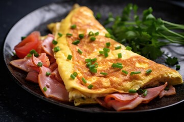 Wall Mural - omelet with bacon