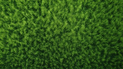 overhead of the green grass of a soccer field