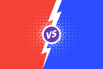 Wall Mural - pop style versus background with red and blue sides: vector illustration