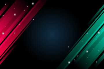 Wall Mural - versus background with red and green ray on the side. vector illustration