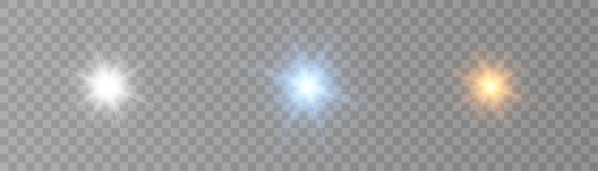 light effect bright star isolated on transparent background for web design and illustrations vector 