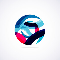 Poster - Abstract circle logo - minimalist emblem, timeless and universal shape of circle. Unique logo represent range of brands and concepts, encapsulating simplicity and creativity in single, iconic image