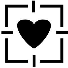 Wall Mural - heart, favorite icon