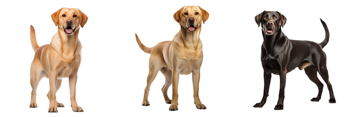 Transparent Background Labrador Retriever: Full-Body Capture of Lovable Dog