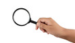 © Marko - Hand holding a magnifying glass - isolated on transparent background