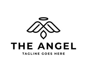 Wall Mural - Creative modern the angel logo design