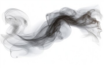 Poster - Black and white photo of smoke on a white background. Suitable for various graphic designs and artistic projects