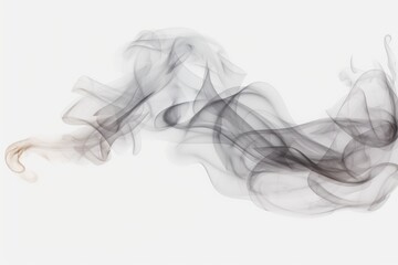 Canvas Print - A picture of smoke in the air against a white background. Can be used for various creative projects