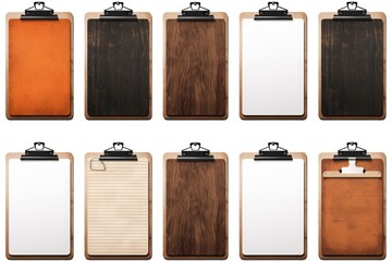 Aufkleber - A collection of clipboards in various vibrant colors, perfect for organizing and taking notes. Ideal for office, school, or home use