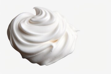 Poster - Whipped cream close-up on a white surface. Perfect for food and dessert-related projects