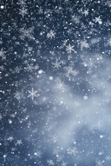 Poster - Snow flakes falling from the sky. Suitable for winter, holiday, or Christmas-themed designs