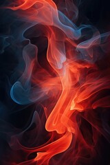 Aufkleber - Close up shot of vibrant red and blue smoke. Perfect for adding a burst of color and energy to your designs