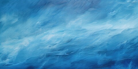 Poster - A beautiful painting of a wave in shades of blue and white. Perfect for adding a touch of serenity to any space