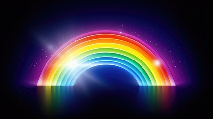 Poster - A beautiful rainbow with stars shining in the sky. Perfect for adding a touch of magic to any project