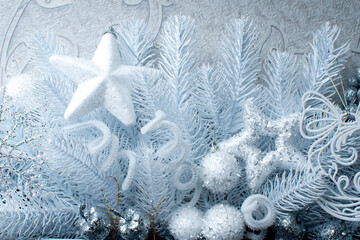 Wall Mural - Close up view of a Christmas decoration