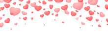 Falling Confetti Of Red Hearts On A Transparent Background, Png And Eps