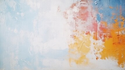 Aufkleber - Colorful abstract painting with a vibrant red, yellow, and blue background. Suitable for various artistic and creative projects