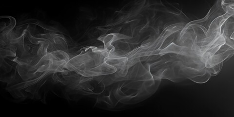 Aufkleber - Close up of smoke on a black background. Can be used to add a mysterious or dramatic effect to designs