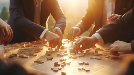 Poster - A picture showing a group of people engaged in playing a board game. This versatile image can be used to depict socializing, leisure activities, family gatherings, or friendly competitions