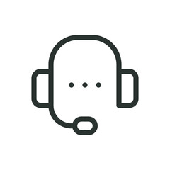 Poster - Online support isolated icon, online assistant vector icon with editable stroke