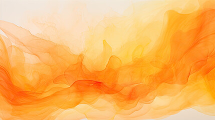 Canvas Print - Neon orange abstract watercolor texture