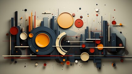Wall Mural - Vibrant circles dance across the wall, adding playful energy to the indoor space