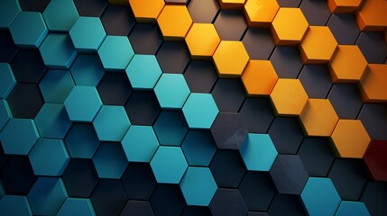 An abstract honeycomb background with a balanced color scheme, providing an aesthetically pleasing canvas for various designs