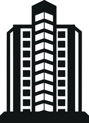 Poster - Sleek and Simplistic: Minimalistic Building Vector Glyph Flat Illustration