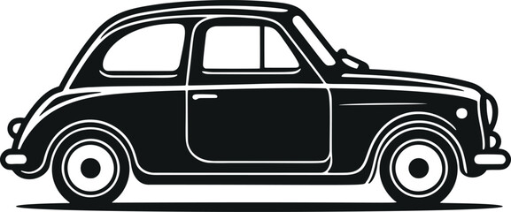 Poster - Sleek and Stylish Minimalistic Car Vector Glyph for Graphic Design