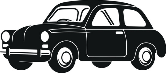 Poster - Sleek and Simple: Minimal Car Vector Glyph for Contemporary Designs