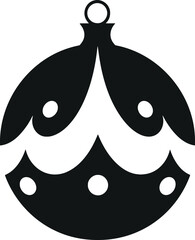 Poster - Sleek and Simplistic: Christmas Ball Vector Glyphs for the Modern Holiday