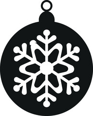 Poster - Stylish Minimalistic Christmas Ball Vector Design - Perfect for Holiday Crafts