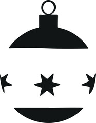 Poster - Stylishly Simple Christmas Ornaments: Vector Glyph Flat Design