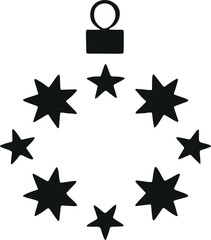 Poster - Stylish Minimalistic Christmas Balls � Captivating Vector Glyph Flat Design