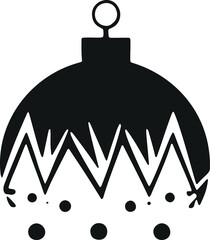 Poster - Minimalistic Christmas Balls: Vector Glyph Flat - Perfect for Seasonal Designs!